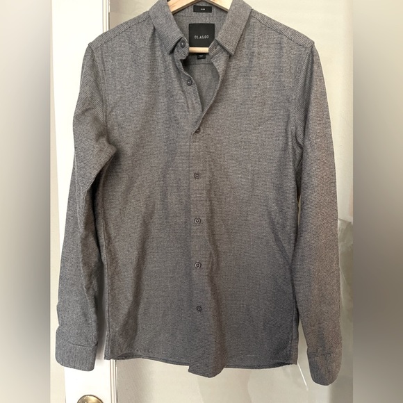 NWT Men’s Button Up Grey Shirt - Picture 1 of 3